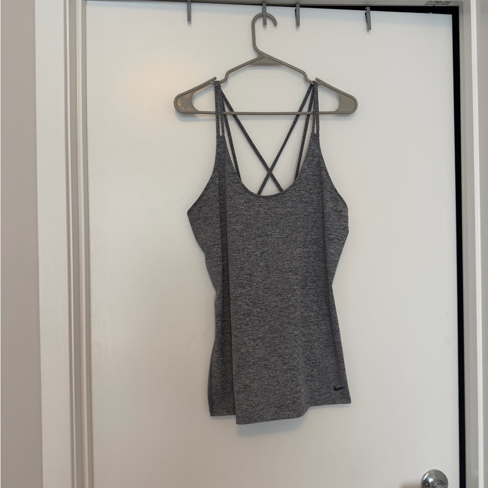 Nike Women's Grey Strappy Athletic Tank Top